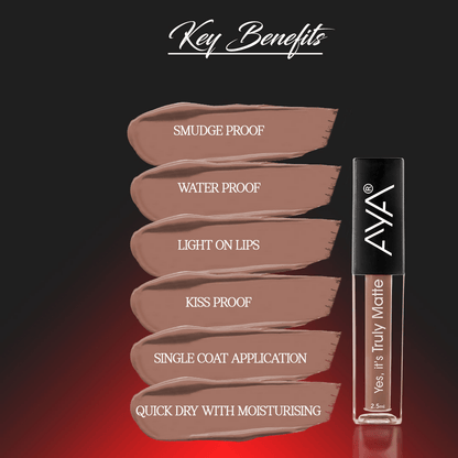 AYA Yes It's Truly Matte Liquid Lipstick - 08 Caramel Latte