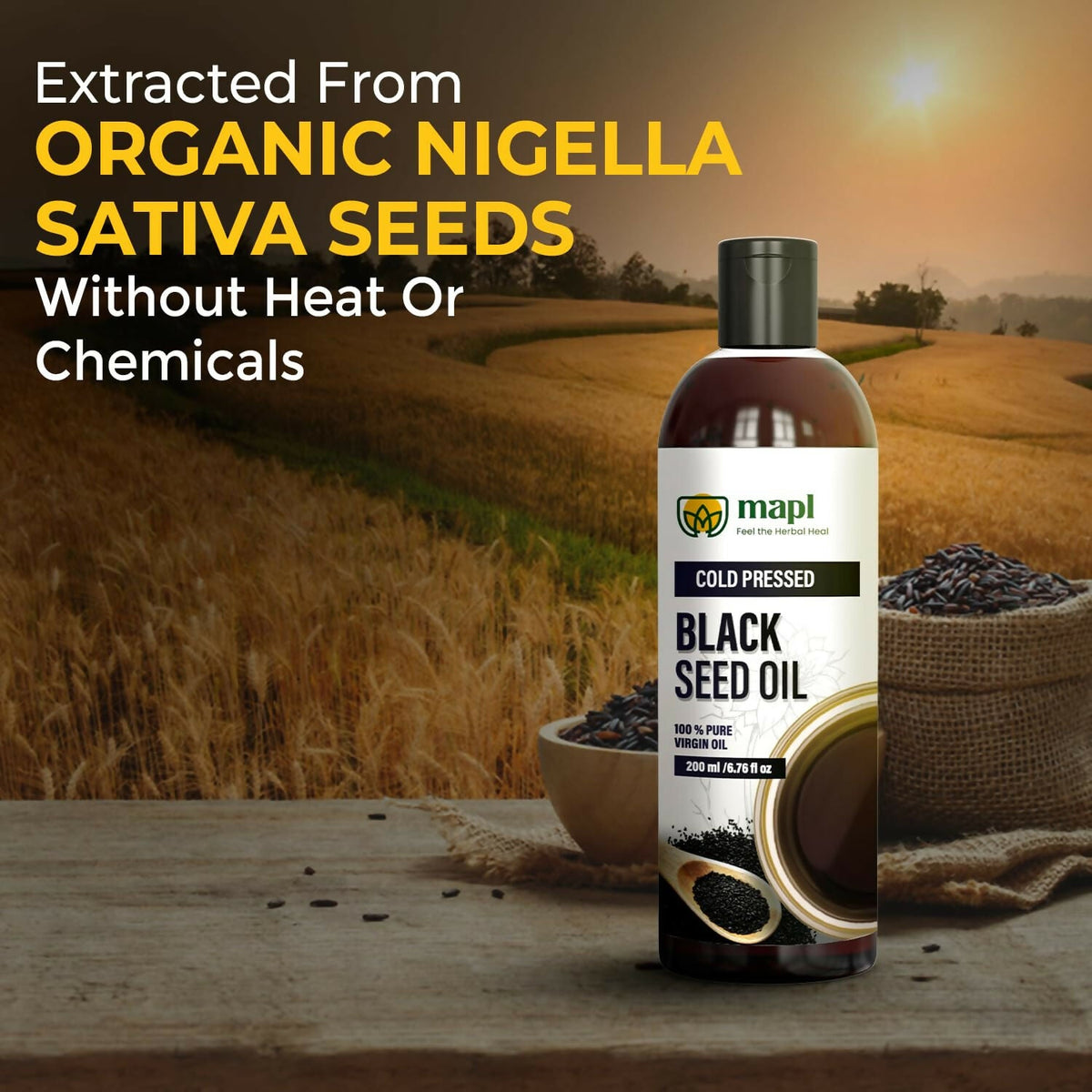 MAPL Organic Black Seed Oil Cold-Pressed