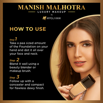 MyGlamm Manish Malhotra Beauty Skin Awakening Foundation - Nude Beige