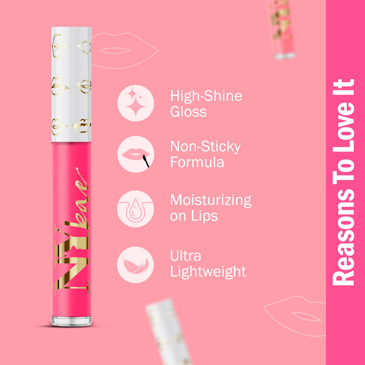 NY Bae Gloss Getter Lip Gloss - Pink Melon 02
