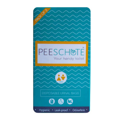Peeschute Medi Unisex Pocket Sized Toilet Bag (Pack of 3)