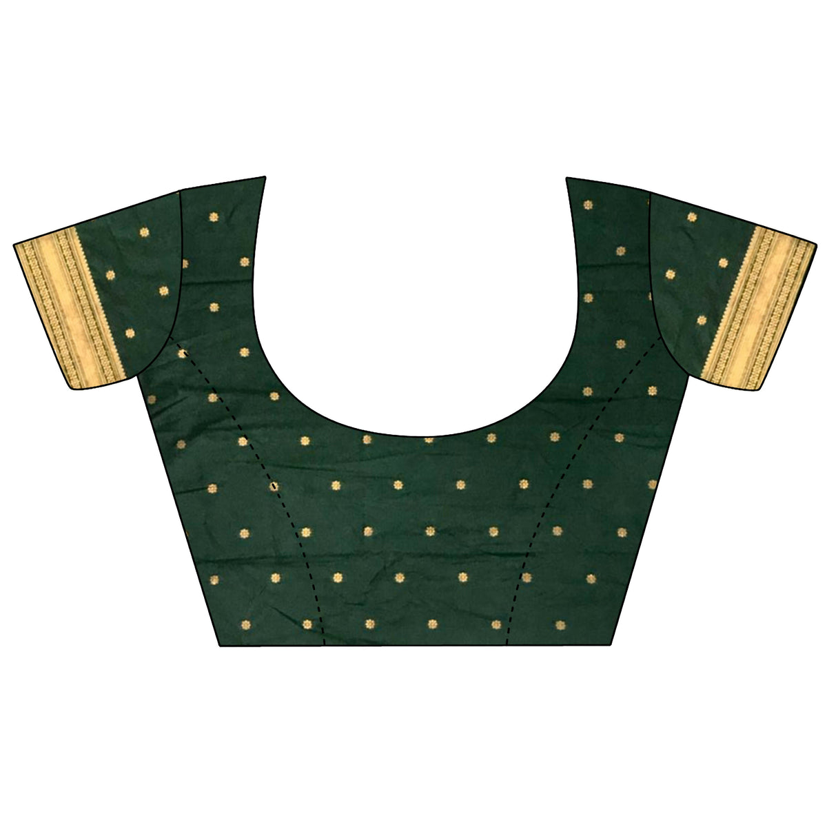 Joban Fashion Dark Green Banarasi Soft Silk Woven Saree