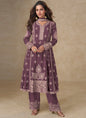 Vegaa Fashion Dark Peach Chinon Silk Embroidered Designer Salwar Suit