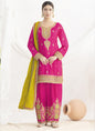 Vegaa Fashion Pink Chinon Silk Embroidered Designer Salwar Suit