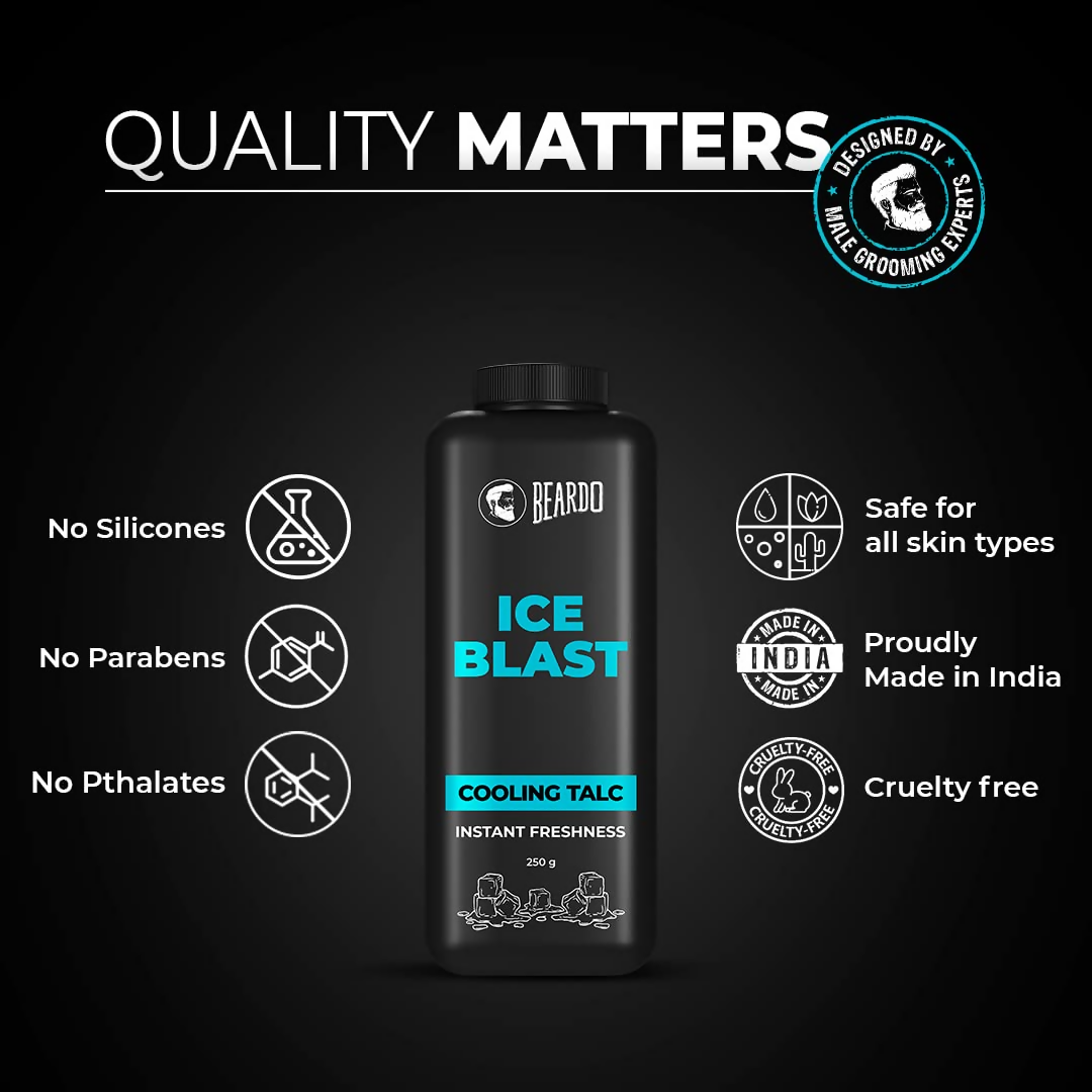 Beardo Ice Blast Cooling Talc Powder For Men