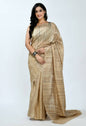 Mominos Fashion Moeza Pure Ghichcha Silk Tussar Golden Color Saree