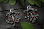 Mominos Fashion Johar Kamal Traditional Multi Kundan Ganesha Earrings