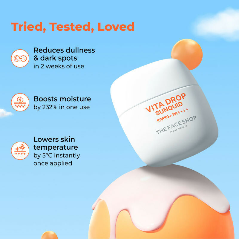 The Face Shop Korean Sunquid- SPF50+ PA++++ Fluid Sunscreen