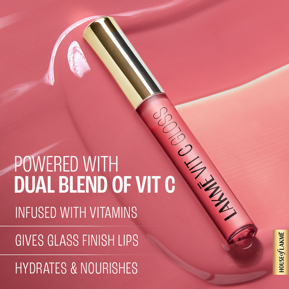 Lakme Superglow Vit C Gloss - Peachy Nude