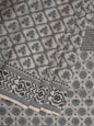 White Cut Work Cotton Handloom Saree with All Over Jamdani Style Design - Global Threads