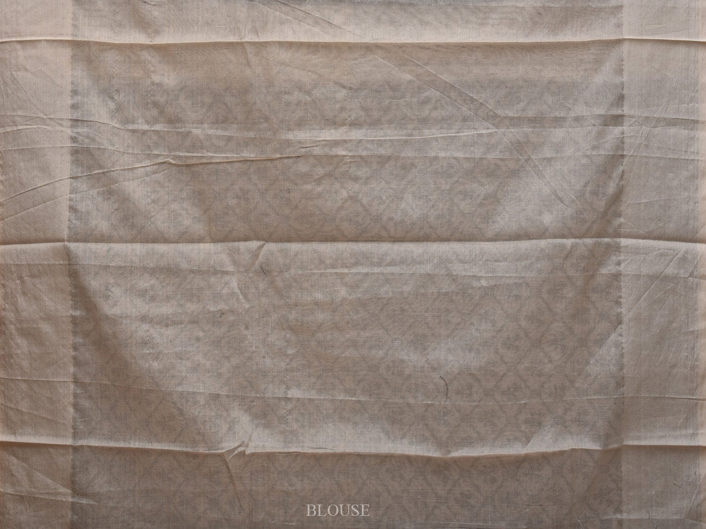 White Cut Work Cotton Handloom Saree with All Over Jamdani Style Design - Global Threads