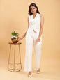BohoJazz Formal Serene White Waistcoat with Trousers Co-ord Set
