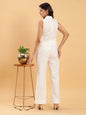 BohoJazz Formal Serene White Waistcoat with Trousers Co-ord Set