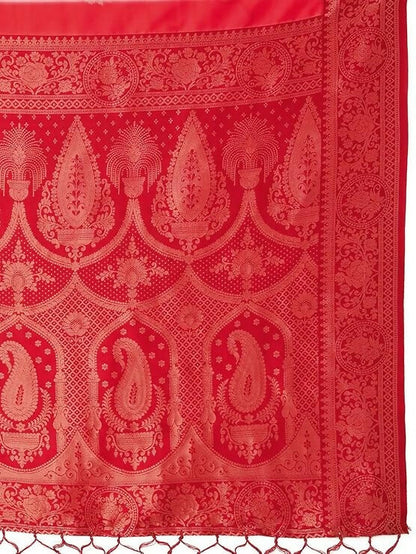 Joban Fashion Satin Silk Off White Floral Printed Saree