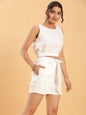 BohoJazz Wraparound Shorts with Blouson Crop Top Co-ords