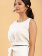 BohoJazz Wraparound Shorts with Blouson Crop Top Co-ords