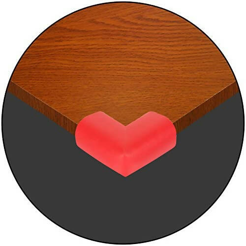 Safe-O-Kid Set of 8 Corner L Shaped Corner Guards for Kids safety- Red-Small