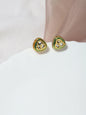 Gold-Toned Silver-Toned Contemporary Studs Earrings - Ruby Raang