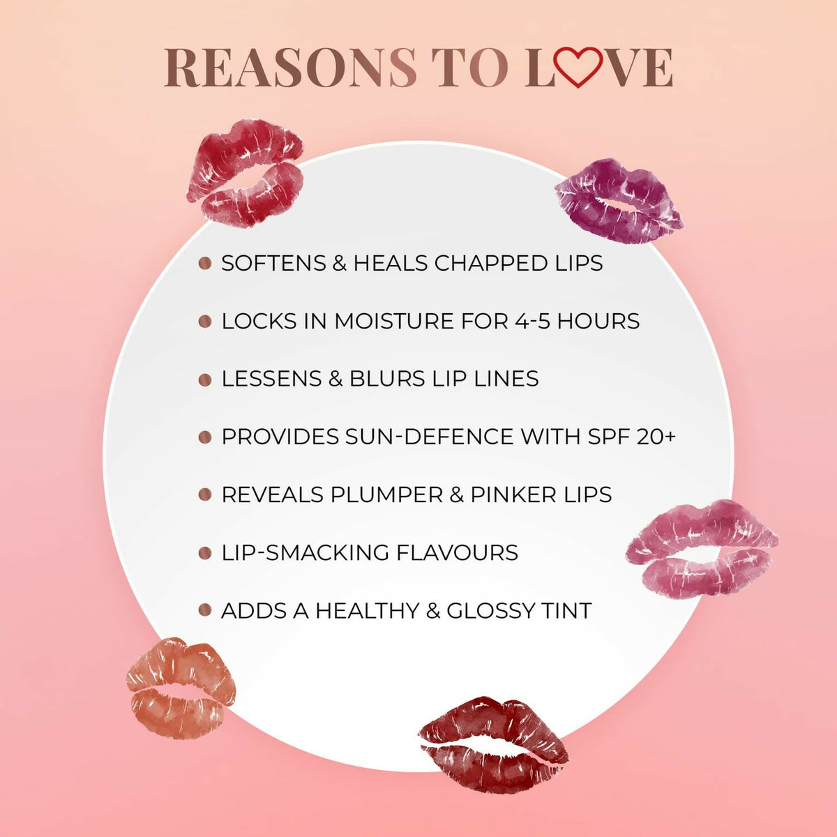 Just Herbs Vanilla Tinted Lip Balm with SPF 20+ for Dark Lips to Lighten