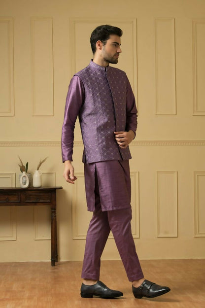 Purplebee Nehru Jacket Set by Hilo Design