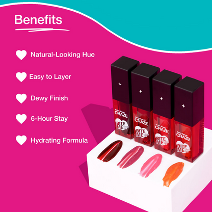 Swiss Beauty Craze Bite Me Liquid Tint - 1 Juicy Peach