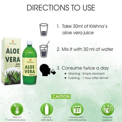 Krishna's Herbal & Ayurveda Premium Aloe Vera High Fibre Juice