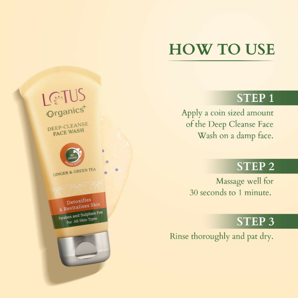 Lotus Organics Green Tea & Ginger Deep Cleanse Face Wash