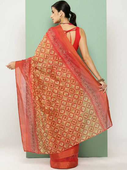 Ahalyaa Women's Traditional wear Saree - Mustard