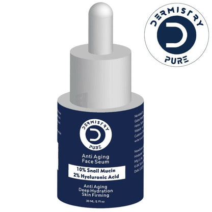 Dermistry Pure 10% Snail Mucin 96 Peptide Anti-Ageing Moisturizer Skin Firming Tightening Face Serum