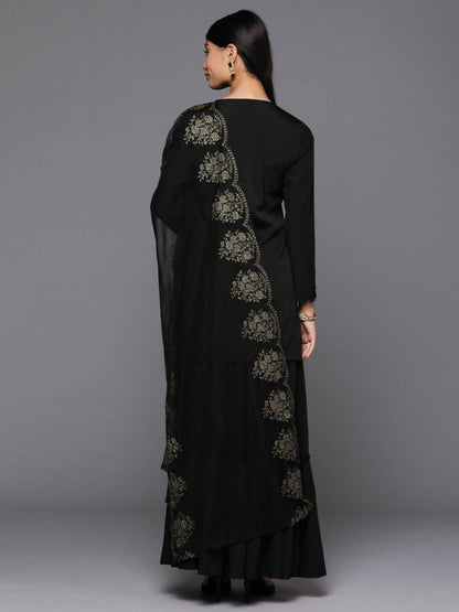 Ahalyaa Women's Traditional wear Kurta Set - Black