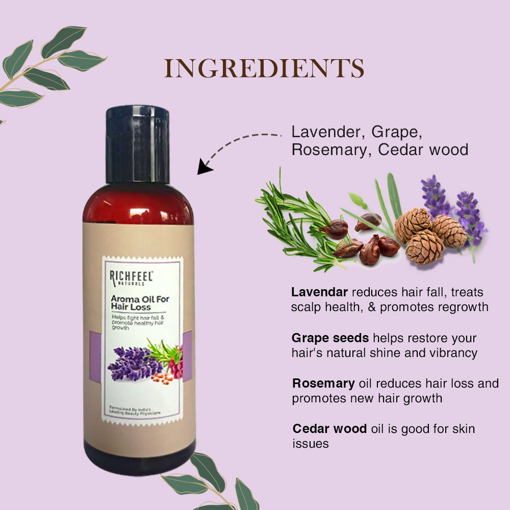 Richfeel Hair Loss Oil with Rosemary Lavender & Grapeseed