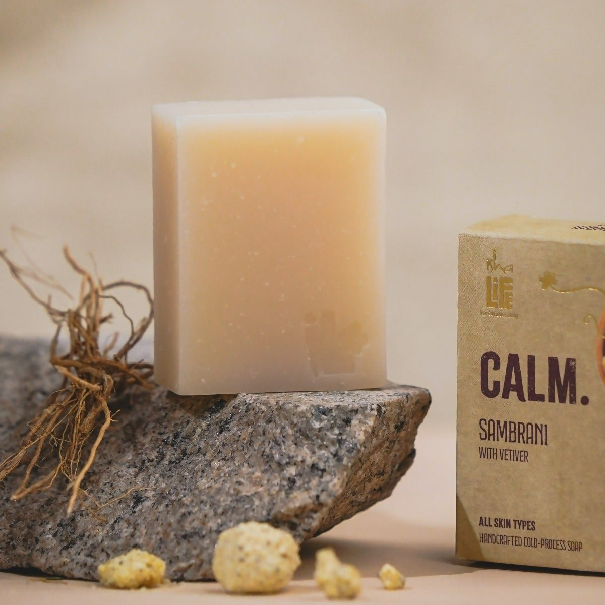 Isha Life Calm. Sambrani With Vetiver Handcrafted Soap