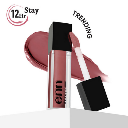Enn Long-Lasting Liquid Lipstick With Ghee - Full Coverage & Transferproof - Mocha Martini
