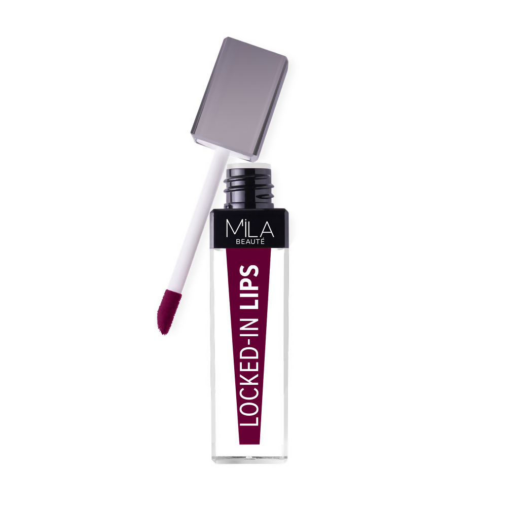 Mila Beaute 12 Hr Non-Transfer Locked-In Liquid Lipstick - Blackcurrant Cake