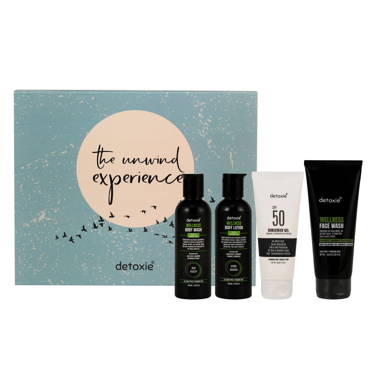 Detoxie Wellness The Unwind Experience Unisex Daily Urban Skin Protection & Care Kit