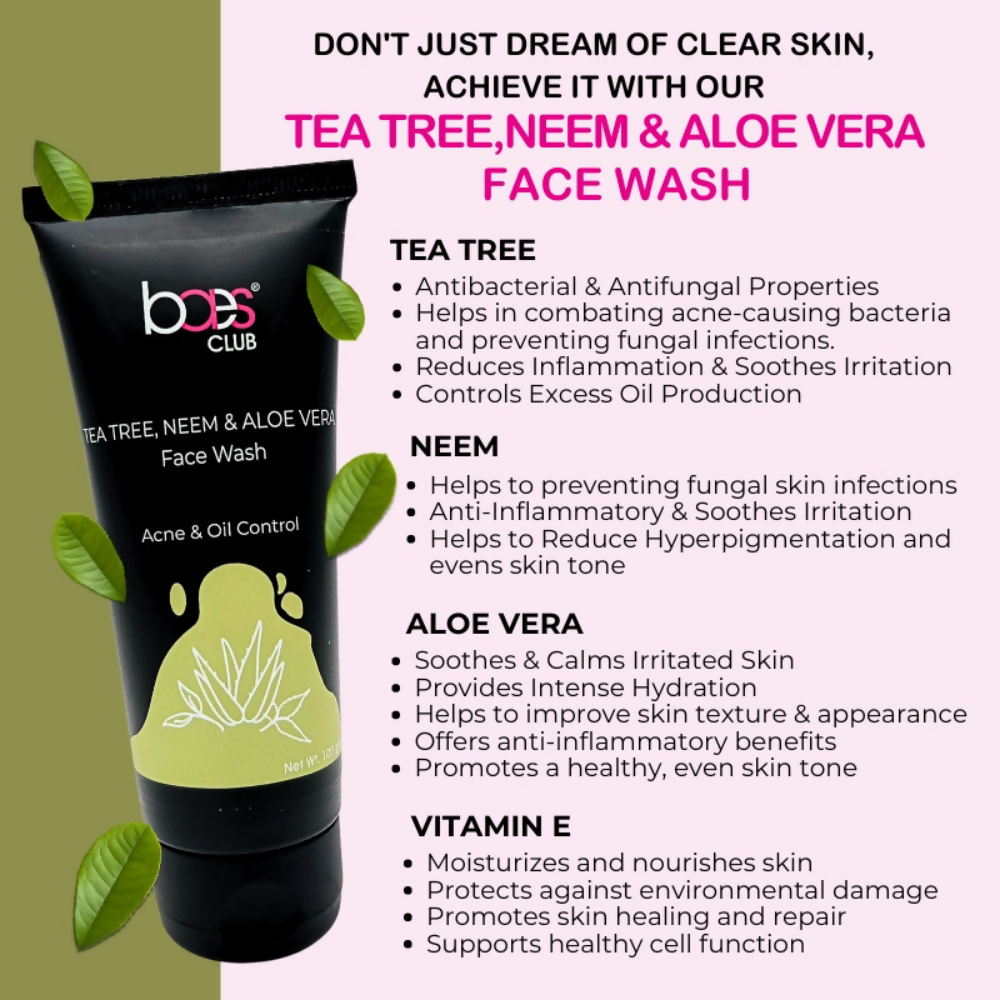 Baes Club Tea Tree Neem & Aloe Vera Face Wash