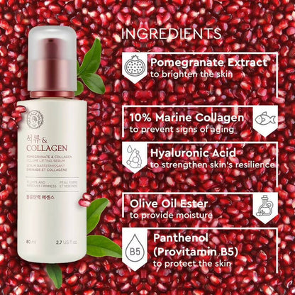 The Face Shop Pomegranate & Collagen Volume Lifting Serum - Korean Skincare
