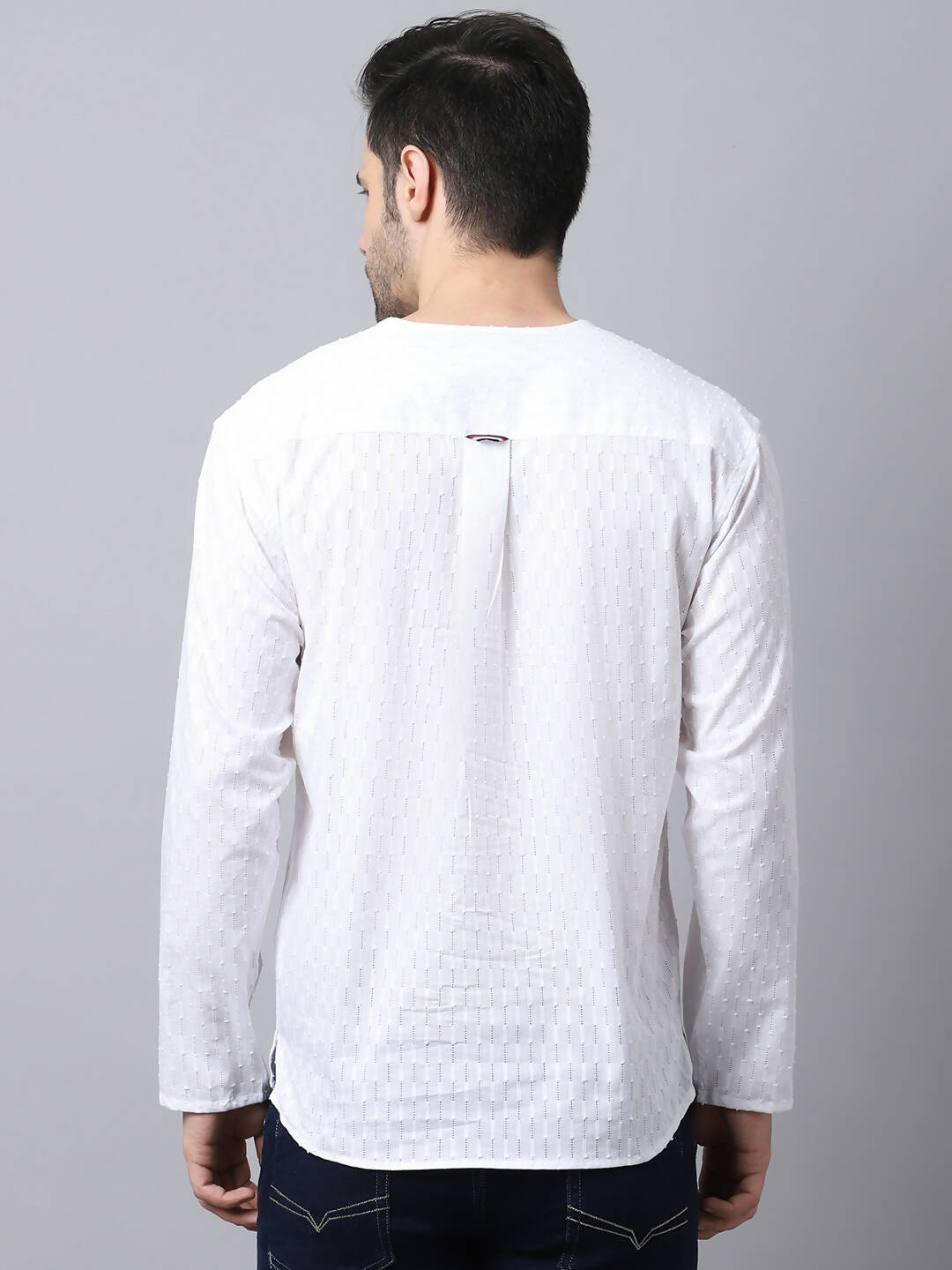 Even Apparels White Pure Cotton Embroided Men's Kurta (STR078)