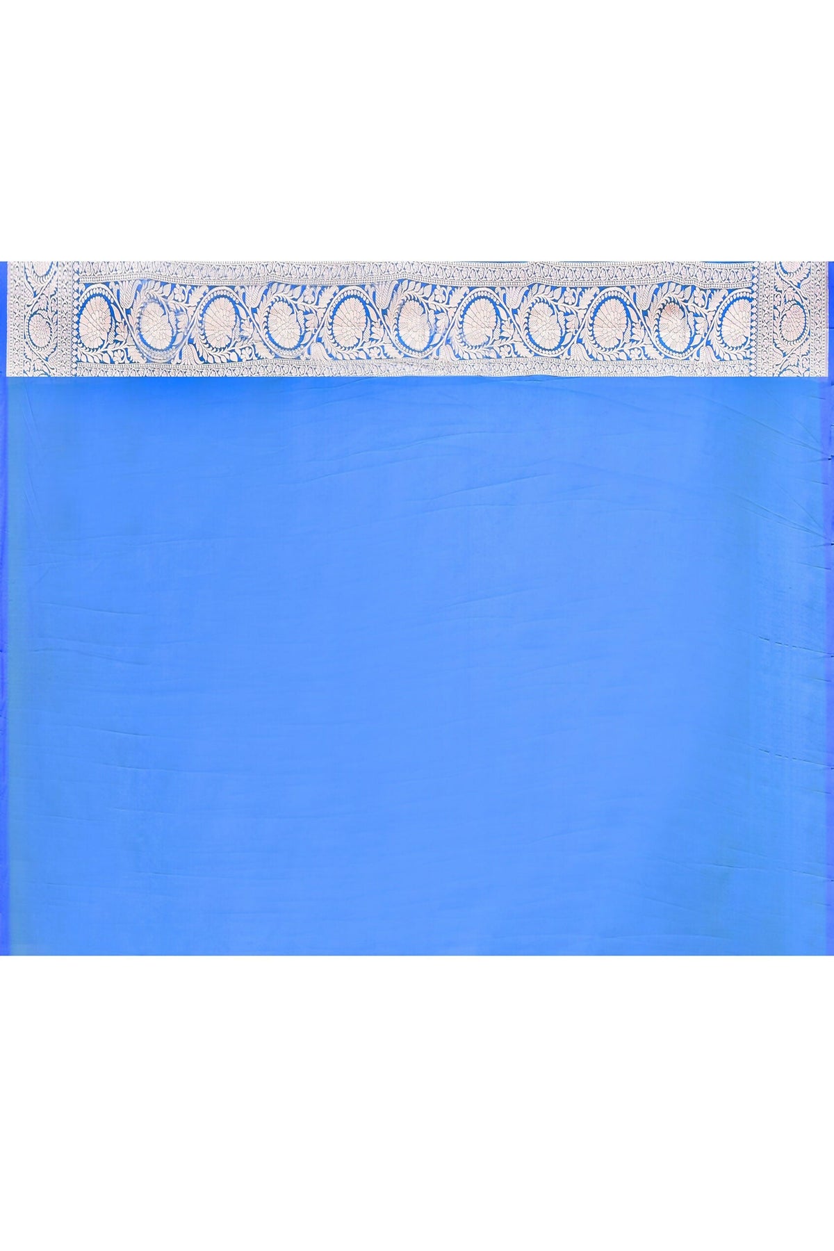 Joban Fashion Blue Banarasi Katan Pure Handloom Banarasi Silk Saree