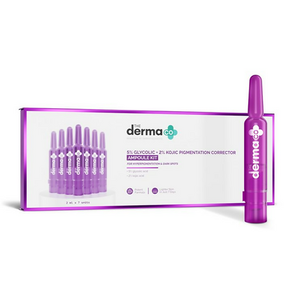The Derma Co 5% Glycolic + 2% Kojic Pigmentation Corrector Ampoule Kit