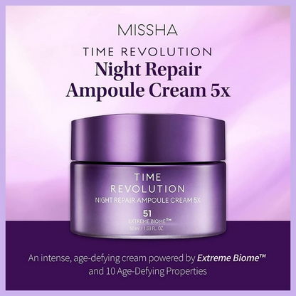 Missha Time Revolution Night Repair Ampoule Cream 5x