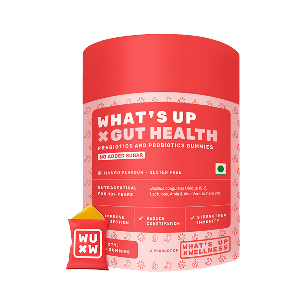 What's Up Wellness Gut Health Prebiotic & Probiotic Gummies - Mango Flavor