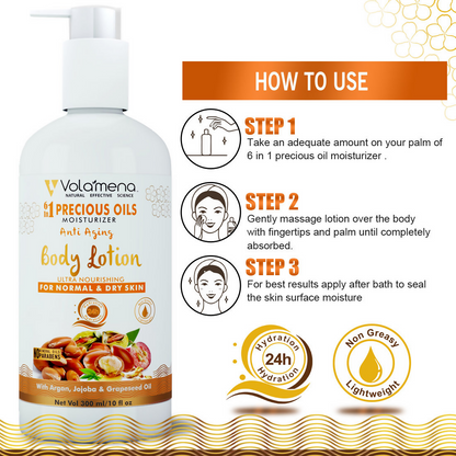Volamena 6 In 1 Precious Oils Moisturizer Anti Aging Body Lotion