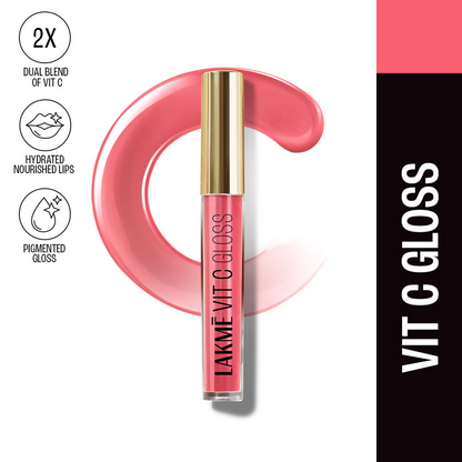 Lakme Superglow Vit C Gloss - Peachy Nude