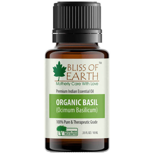 Bliss of Earth Premium Indian Essential Oil Organic Basil