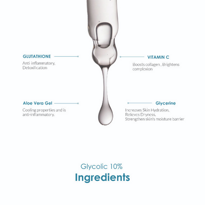 The Body Temple Glycolic 10% Face Serum
