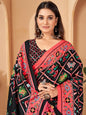 Aayaa Designer Winter Collection Printed Saree With Shawl - Multi Color