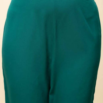 FIORRA Women's Teal Blue Crepe A-Line Kurta Pant with Dupatta