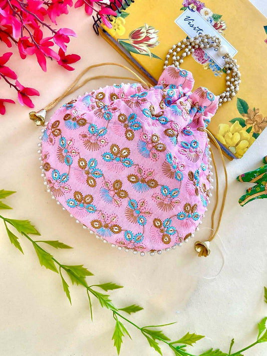 Joban Fashion Potli Bags - Pink