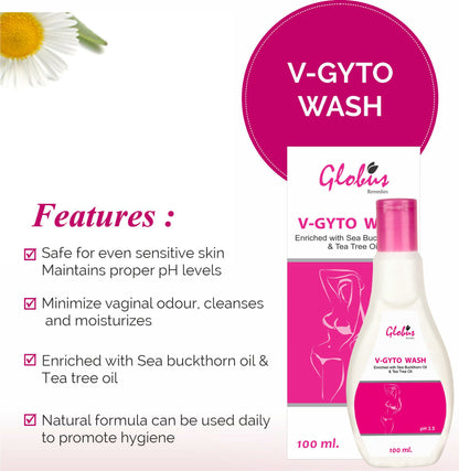 Globus Remedies V - Gyto wash enriched with Sea Buckthorn oil & Tea Tree oil